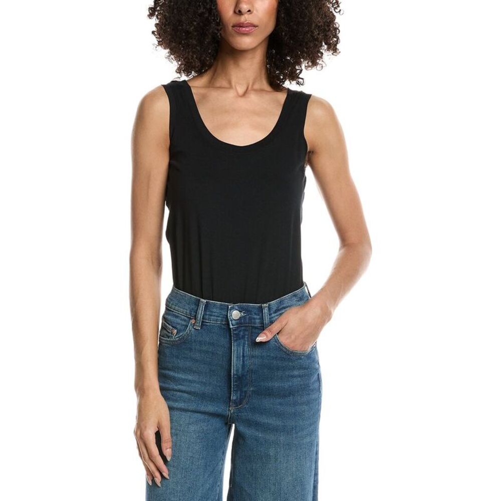 Commando® Womens Commando Essential Cotton Tank Bodysuit, Black
